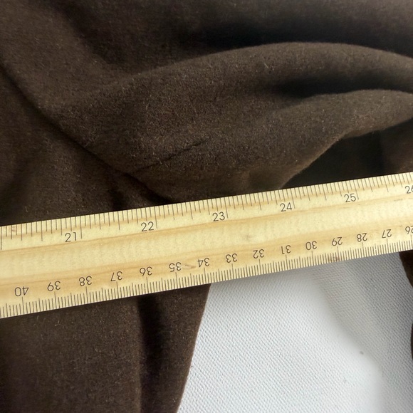 KENNETH COLE Wool Blended Trench Coat Chocolate Brown Size XL - Picture 8 of 9